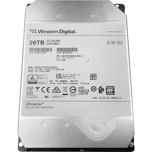 WD Ultrastar DC HC590 26Tb WUH722626ALE6L4