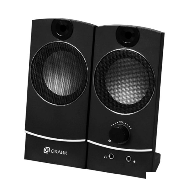 Oklick OK-118 2.0 черный 4Вт портативные