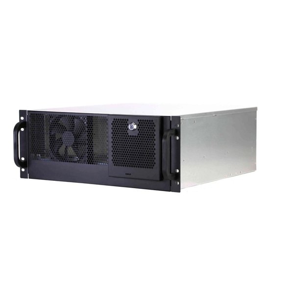 Procase RM445D-B-0 Корпус 4U Rack server case, 3x5.25+8HDD, черный, без блока питания, глубина 450мм, MB 12"x10.5", дверца