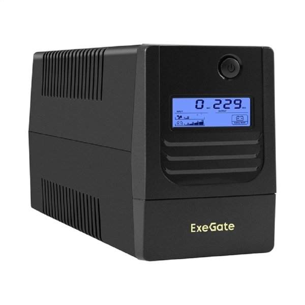 Exegate EX299496RUS ИБП ExeGate Smart LB-650.LCD.AVR.4C13 (650VA/390W, LCD, AVR, 4*C13, батарея 12V 7Ah, Black)