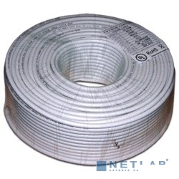 Кабель коаксиальный Lanmaster TWT-RG6U-CS48/1-WH RG-6/U F/UTP общий экран 75Om PVC внутренний 100м белый