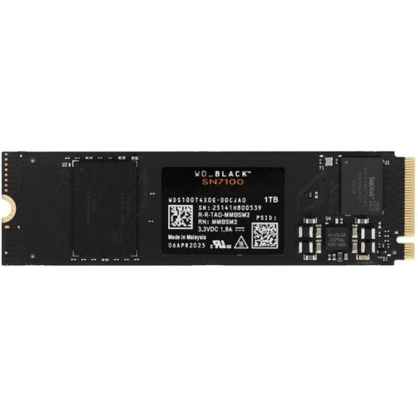 WD SSD Black SN7100, 1TB, M.2(22x80mm), NVMe, PCIe 4.0 x4, TLC, WDS100T4X0E
