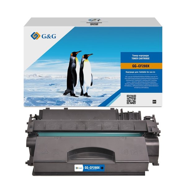 Картридж G&G,GG-CF280X аналог HP CF280X/CE505X/ Canon 719H 6.9k с чипом