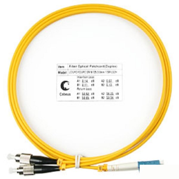Cabeus FOP(d)-9-LC-FC-1,5m Шнур оптический duplex LC-FC 9/125 sm 1,5м LSZH