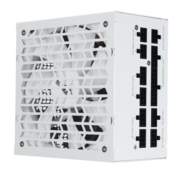 Power Supply SAMA G750 White (HAT-750yzB1G), 750W 80+ Gold (ATX, 3.1, PCIe 5.0, Full modular, 1x24(20+4)pin mesh 550mm, 2xCPU 8(4+4)pin 600mm+150mm, 2xPCIe*2 8(6+2)pin 550+150mm, 1x12VHPWR PCIe 5.1 12