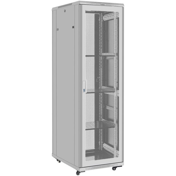 Exegate EX300277RUS Шкаф телекоммуникационный 19" напольный 42U ExeGate EC-FS-42U.600.800.V.V.GREY (19”, 42U, 600x800x2054mm (ШхГхВ), передняя и задняя двери перфорированные, съемные боковые панели, п