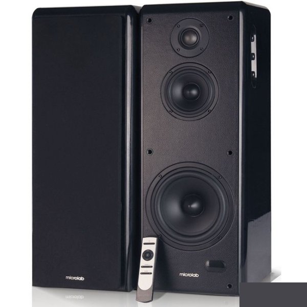 MICROLAB SOLO19, цвет черный {2 колонки + пульт дистанционного управления (200W RMS), Bluetooth, выход USB}