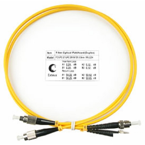 Cabeus FOP(d)-9-FC-ST-1m Шнур оптический duplex FC-ST 9/125 sm 1м LSZH