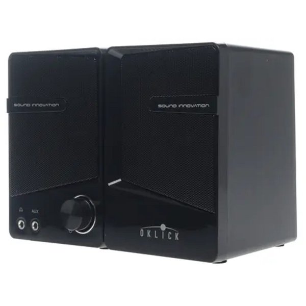 Oklick OK-126 2.0 черный 6Вт портативные