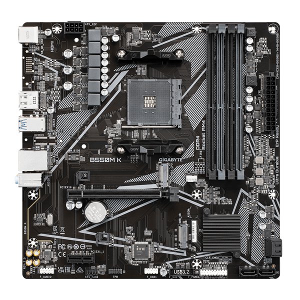 Gigabyte B550M K {SocketAM4, AMD B550,4xDDR4  mATX} Ret