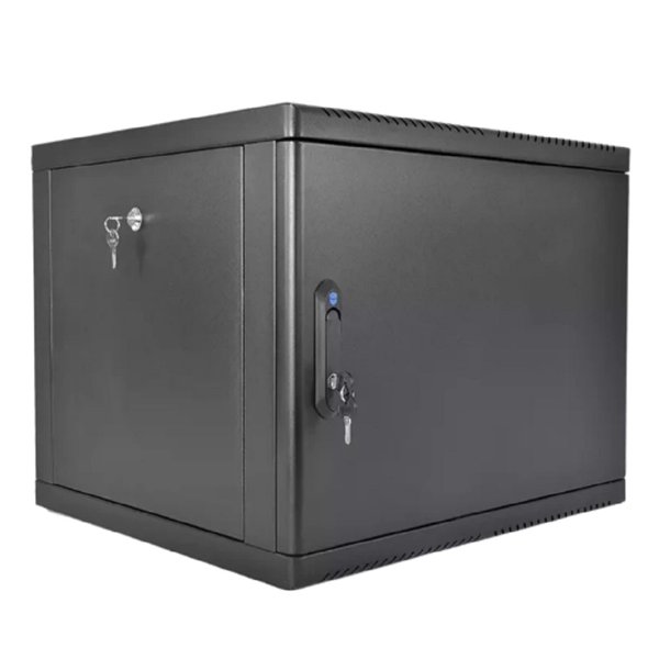 ЦМО Шкаф телекоммуникационный настенный сварной 9U (600 x 350) съёмные стенки, дверь металл, чёрный, ШРН-9.350.1-9005