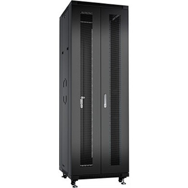 CABEUS ND-05C-47U60/120-BK ШКАФ МОНТАЖНЫЙ ТЕЛЕКОММУНИКАЦИОННЫЙ 19" НАПОЛЬНЫЙ ДЛЯ РАСПРЕДЕЛИТЕЛЬНОГО И СЕРВЕРНОГО ОБОРУДОВАНИЯ 47U 600X1200X2277MM (ШХГХВ) ПЕРЕДНЯЯ И ЗАДНЯЯ ПЕРФОРИРОВАННЫЕ ДВЕРИ, РУЧКА