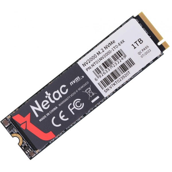 SSD Netac NV2000 PCIe 3 x4 M.2 2280 NVMe 3D NAND SSD 1TB NT01NV2000-1T0-E4X