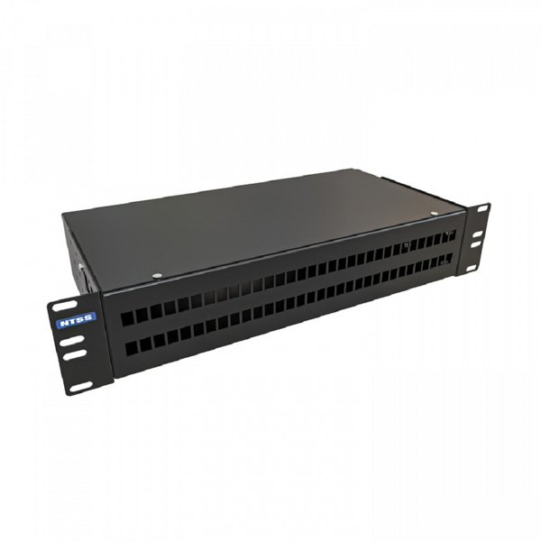 NTSS Кросс NTSS оптический 19'' укомплектованный 2U, 64 порта LC/APC duplex, 9/125 мкм (сплошная панель, сплайс-кассета 4шт, пигтейлы, КДЗС, адаптеры) черный RAL 9005 NTSS-RFOB-2U-64-2LC/A-9-SP1.5G0AY