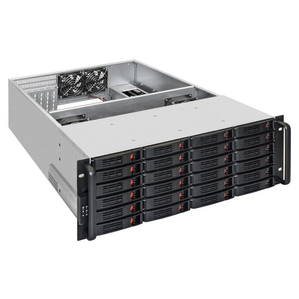 Exegate EX292425RUS Серверная платформа ExeGate Pro 4U660-HS24 <RM 19", высота 4U, глубина 660, Redundant БП 2x800W, 24xHotSwap, USB>
