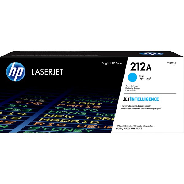 Картридж лазерный HP 212A W2121A голубой для HP CLJ Enterprise M554/M555