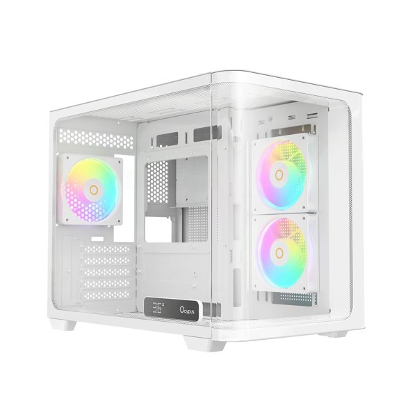 Case Ocypus Iota C50 WH Curve ARGB Digital mATX /win /white / 3 ARGB fans / no PSU / Tempered Glass