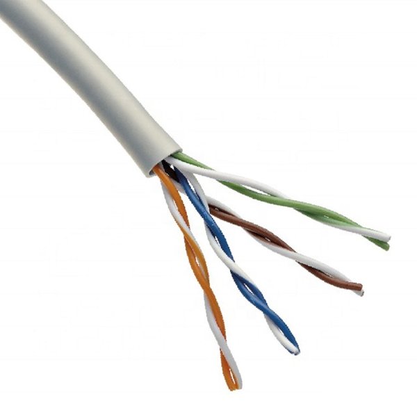 Rexant (01-0043-R) Кабель витая пара U/UTP, CAT 5e, PVC, 4PR, 24AWG, INDOOR, SOLID, серый, 305м, РФ