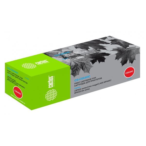 Cactus  Cartridge 054HC Картридж для Canon i-Sensys LBP-620/621/623/640/MF-640/641/642/643/644/645 (2300k)  голубой