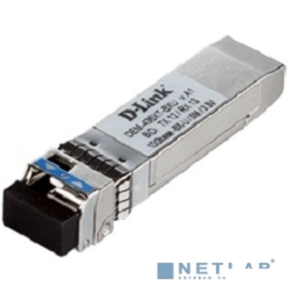 D-Link DEM-436XT-BXU/A1A PROJ WDM трансивер SFP+ с 1 портом 10GBase-BX-U (Tx:1270 нм, Rx:1330 нм) для одномодового оптического кабеля (до 20 км, разъем Simplex LC)