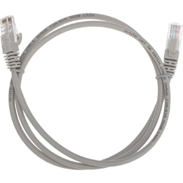 Rexant (02-0100-1) Патч-корд U/UTP, CAT 5e, RJ45-RJ45, 26AWG, LSZH, серый, 1м