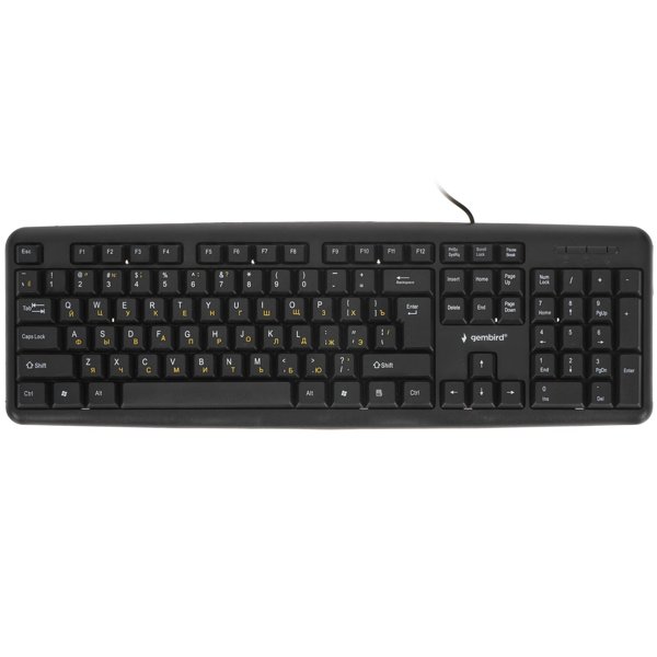 Клавиатура Gembird KB-8320UXL-BL,{ черный, USB, кабель 2 м., 104 клавиши}