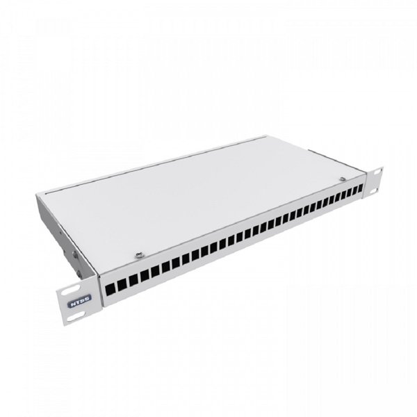 NTSS Кросс NTSS оптический 19'' укомплектованный 1U, 32 порта LC/UPC duplex, 62.5/125 мкм (сплошная панель, сплайс-кассета 2шт, пигтейлы, КДЗС, адаптеры) серый RAL 7035 NTSS-RFOB-1U-32-2LC/U-62.5-SP1.