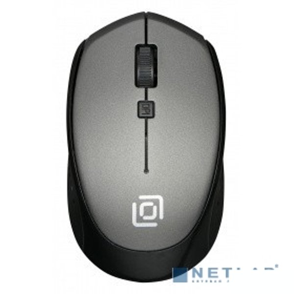 Мышь Oklick 488MW серый/черный оптическая (1600dpi) беспроводная USB (3but) {1196571}