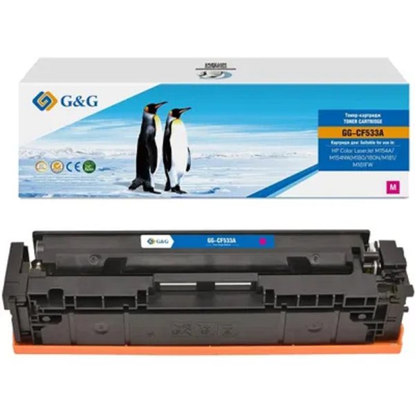Картридж G&G,GG-CF533A аналог HP CF533A/205A красный 0.9k с чипом
