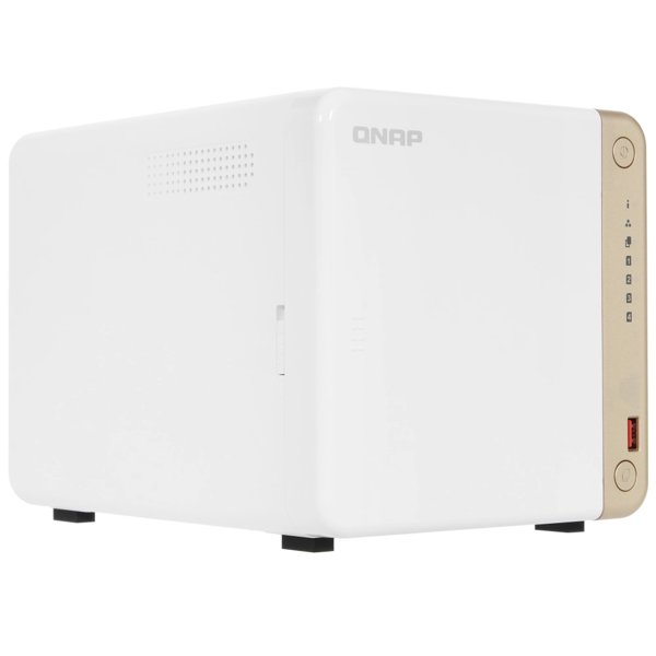 QNAP TS-462-4G Сетевое хранилище без дисков/ channel NAS 4 HDD trays, 2 x M.2 NVMe PCIe Gen 3 x1, 2-core Intel Celeron N4505 2.9 GHz, 4 GB RAM (1 x 2GB + RAM-2GDR4T0-SO-2400) up to 16 GB (2 x 8GB), 1x