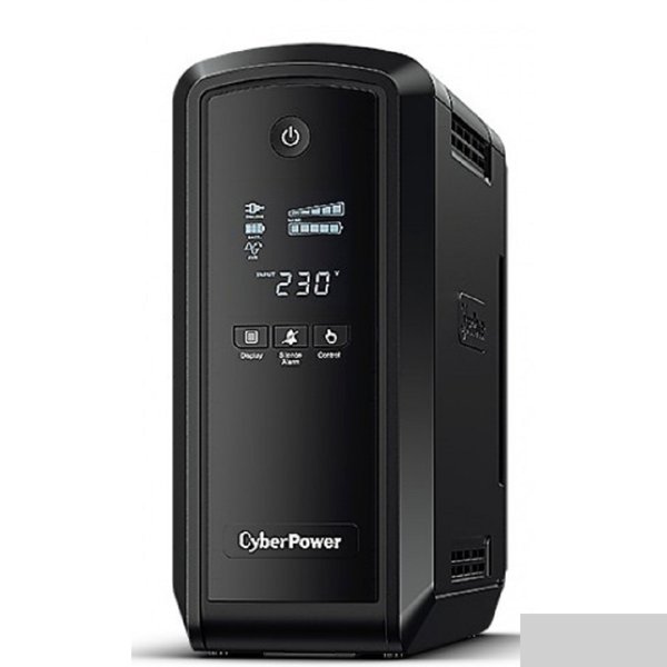 ИБП CyberPower CP900EPFCLCD {Line-Interactive, Tower, 900VA/540W USB/RJ11/45/USB charger A (6 EURO), 12В/9 Ач х 1}