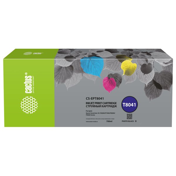 Картридж струйный Cactus CS-EPT8041 T8041 фото черный (700мл) для Epson SureColor SC-P6000/7000