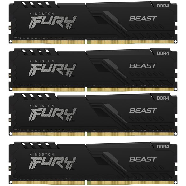 Kingston DDR4 DIMM 32GB 3200MHz CL16 (Kit 4x8Gb) FURY Beast Black KF432C16BBK4/32