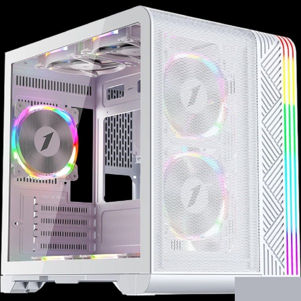 1STPLAYER Корпус VT5 ARGB White / mATX / 3x120mm ARGB fans / VT5-WH-3FS7-W