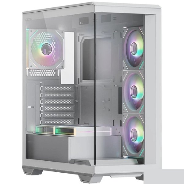 Корпус XASTRA Q600 6ARGB-C10-UC White ATX/Aquarium/Screewless/6x120mm ARGB PWM FM fans/Argb+PWM HUB 10port/ Type-C/ Q600-6FM12A-C10-UC-WH