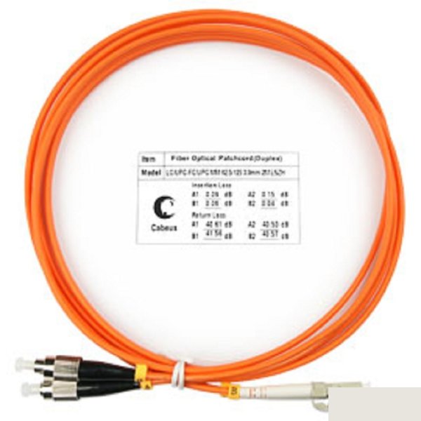 Cabeus FOP-62-LC-FC-1,5m Шнур оптический duplex LC-FC 62,5/125 mm 1,5м LSZH