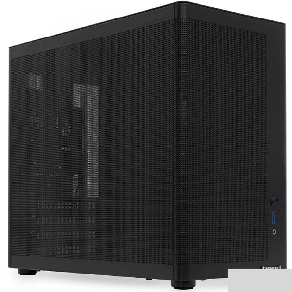 Case HSPD M210, Mesh Mid Tower, Black, 0.7 SPCC, 1x90mm mATX, mITX 140/280/150mm 1x2.5", 1x3.5", 4xPCI 1xUSB-A 3.0 302x168x350mm
