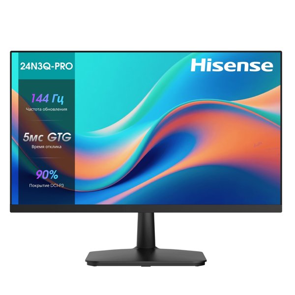 LCD Hisense 24" 24N3Q-PRO Черный {IPS 1920x1080 144Hz  5ms 16:9 матовый 250cd 1000:1 D-Sub HDMI DisplayPort 2x2W Int}