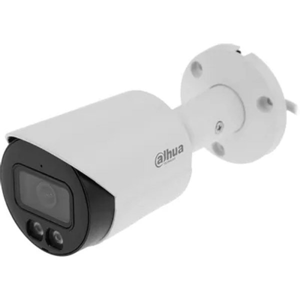 DAHUA DH-IPC-HFW2449SP-S-IL-0280B Уличная цилиндрическая IP-видеокамера SmartDualLight 4Мп, 1/2.9” CMOS, объектив 2.8мм, видеоаналитика, микрофон, ИК 30м, LED 30м, IP67, металл
