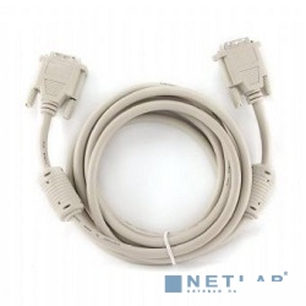 Кабель DVI-D single link Gembird, 3м, 19M/19M экран, феррит.кольца, пакет [CC-DVI-10]