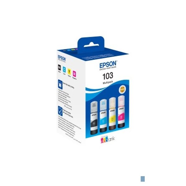 EPSON C13T00S64A Контейнер 103 набор чернил для L1110/L3100/3101/3110/3150/3151, 65 мл. 4-COLOUR