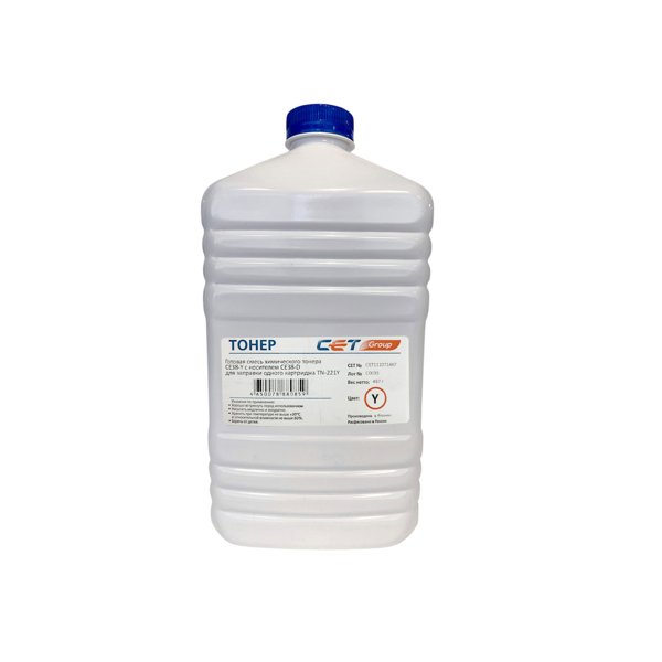 Тонер CET CE38-YCET111071467  (CPT) TN-221Y для KONICA MINOLTA Bizhub C227/287 (Japan) Yellow, 467г/бут,