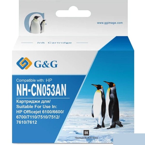 Картридж струйный G&G GG-CN053AN №932XL черный (40мл) для HP Officejet 6100/6600/6700/7110/7510