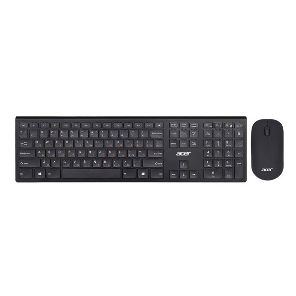 Acer OKR030 [ZL.KBDEE.005] Комплект (клавиатура + мышь) Combo wilreless USB  slim black