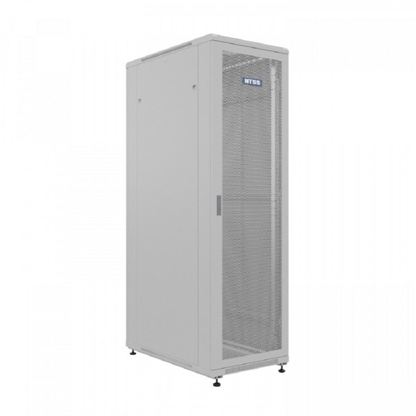 NTSS Шкаф напольный универсальный серверный NTSS R 42U 600х1000мм, 4 профиля 19, двери перфорированная и перфорированная, боковые стенки съемные, регулируемые опоры, разобранный, серый RAL 7035 NTSS-R