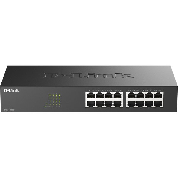 D-Link DES-1016D/I1A Неуправляемый коммутатор с 16 портами 10/100Base-TX