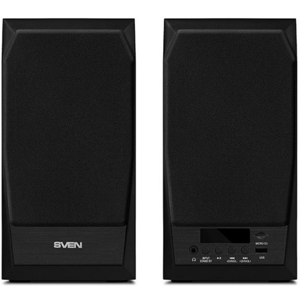 SVEN АС MC-10, чёрный (50 Вт, FM-тюнер, USB/microSD, дисплей, ПДУ, Bluetooth)