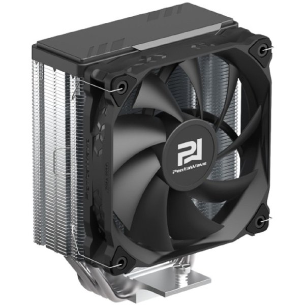 Кулер PentaWave PC-Z04E SRB LGA115X/1200/1700/AM4/AM5 (20 шт/кор, TDP 220W, 1*120mm PWM Fan, 4 тепловые трубки 6мм, 600-1850RPM, 12-32,6dBa)