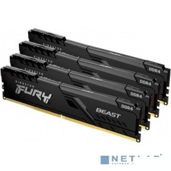 Kingston DDR4 DIMM 32GB 3600MHz  CL17 (Kit 4x8Gb) FURY Beast Black KF436C17BBK4/32