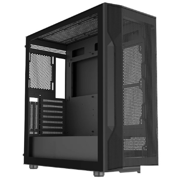 Case SAMA S40E Black, Midi-Tower, TG, no fans, 2xUSB 3.0 + 1xUSB 3.1 Type-C, ATX, mATX, mITX Black